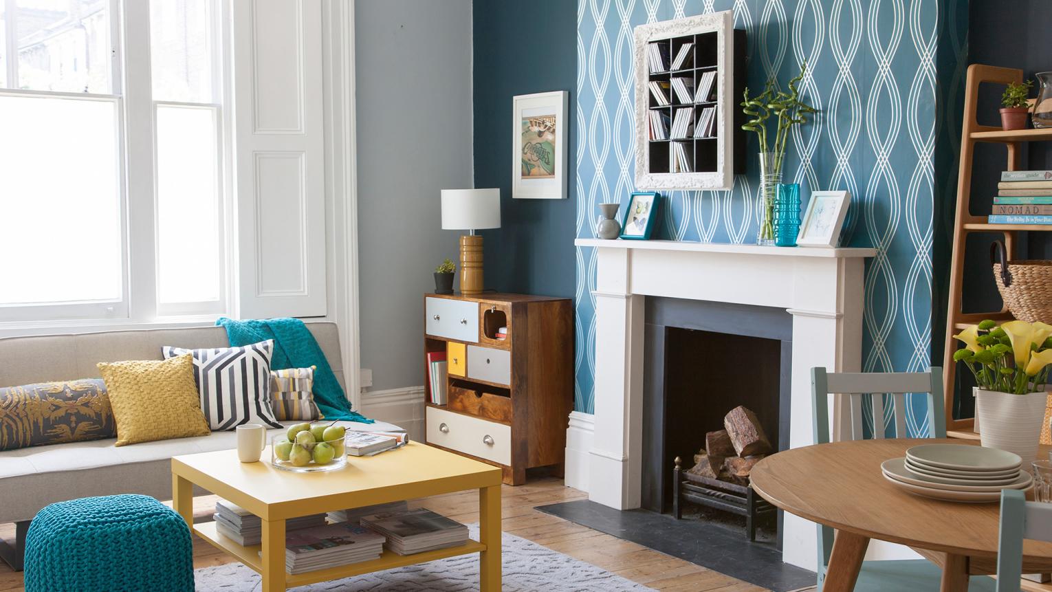 Combine shades of teal and graphic patterns | Dulux